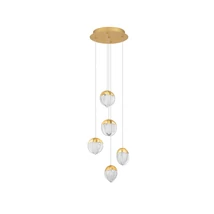 Pendul NovaLuce ALICIA metal, sticla, auriu, LED, 25W, 3000K, 1575 Lm - NL-9124123