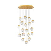 Pendul NovaLuce ALICIA metal, sticla, auriu, LED, 90W, 3000K, 5670 Lm - NL-9124126