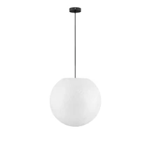 Pendul exterior NovaLuce MOON metal, sintetic, negru, alb, E27, IP65 - NL-9186712