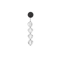 Aplica de perete NovaLuce ILFOS metal, acril, negru, crom, transparent, LED, 17W, 3000K, 1343 Lm - NL-9186810