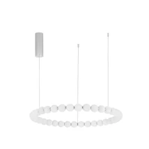 Pendul NovaLuce PERLA metal, sticla, crom, alb, LED, 3000K, 72W, 6492lm - NL-9186917