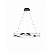 Pendul NovaLuce OPEHLIA metal, acril, negru, transparent, LED, 3000K, 68W, 5635lm - 9186935