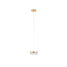 Pendul NovaLuce BION metal, acril, auriu, transparent, LED, 3000K, 6W, 470lm - 9186941