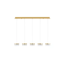 Pendul NovaLuce BION metal, acril, auriu, transparent, LED, 3000K, 32W, 2040lm - 9186943