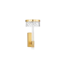 Aplica de perete NovaLuce BION metal, acril, auriu, transparent, LED, 3000K, 8W, 490lm - 9186946