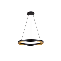 Pendul NovaLuce RADON metal, negru, auriu, LED, 53W, 3000K, 1751 Lm - NL-9186948