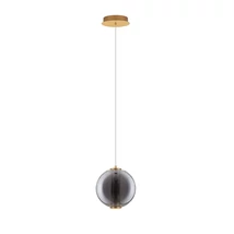 Pendul NovaLuce COEN metal, sticla, auriu, fumuriu, LED, 3000K, 8W, 934lm - 9186951
