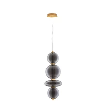 Pendul NovaLuce COEN metal, sticla, auriu, fumuriu, LED, 3000K, 20W, 2600lm - 9186952