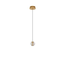 Pendul NovaLuce LICIO metal, sticla, auriu, transparent, LED,4W, 3000K, 166 Lm - NL-9186958