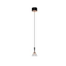 Pendul NovaLuce PALUZ metal, acril, negru, auriu, transparent, 7W, 3000K, 345 Lm - NL-9186963