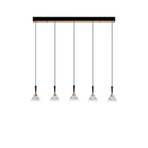Pendul NovaLuce PALUZ metal, acril, negru, auriu, transparent, 30W, 3000K, 1558 Lm - NL-9186964