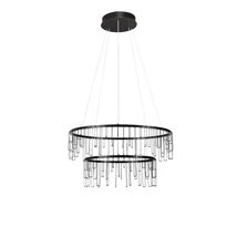 Pendul NovaLuce STELLAR metal, negru, crom, LED Triac, 41W, 3000K, 3317 Lm - NL-9186969