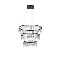 Pendul NovaLuce STELLAR metal, negru, crom, LED Triac, 72W, 3000K, 6028 Lm - NL-9186971
