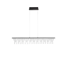 Pendul NovaLuce STELLAR metal, negru, crom, LED Triac, 17W, 3000K, 1355 Lm - NL-9186973
