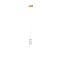 Pendul NovaLuce PHOS metal, acril, auriu, transparent, LED, 6W, 3000K, 385 Lm - NL-9190204