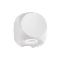 Aplica de perete exterioara NovaLuce Zari metal, sticla, alb, LED, 3000K, 2x2W, 285lm, IP54 - NL-9226217