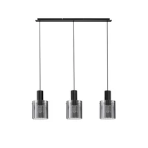 Pendul NovaLuce MIRBI metal, sticla, negru, fumuriu, E27 - NL-9236202