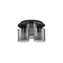 Aplica de tavan NovaLuce MIRBI metal, sticla, negru, fumuriu, E27 - NL-9236203