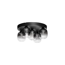 Aplica de tavan NovaLuce KITA metal, sticla, negru, fumuriu, LED Triac, 28W, 3000K, 2222 Lm - NL-9236210