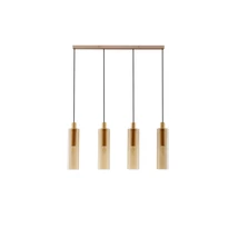 Pendul NovaLuce ZOELLA metal, sticla, auriu, chihlimbar, E27 - NL-9236213