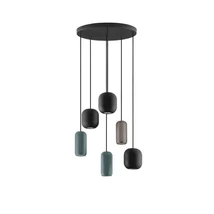 Pendul NovaLuce MARLIN metal, negru, maro, verde, GU10 - NL-9236224
