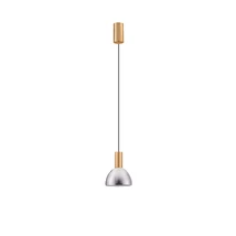 Pendul NovaLuce VOI metal, sticla, auriu, fumuriu, LED, 8W, 239lm, 3000K - NL-9236304