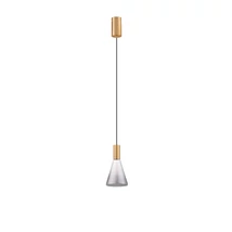 Pendul NovaLuce VOI metal, sticla, auriu, fumuriu, LED, 8W, 182lm, 3000K - NL-9236305