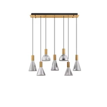 Pendul NovaLuce VOI metal, sticla, auriu, fumuriu, LED, 56W, 1680lm, 3000K - NL-9236309