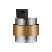 Aplica de perete NovaLuce SIANNA metal, sticla, negru, auriu, fumuriu, E27 - NL-9236385