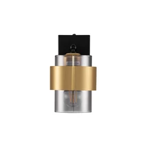 Aplica de perete NovaLuce SIANNA metal, sticla, negru, auriu, fumuriu, E27 - NL-9236389