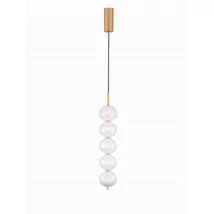 Pendul NovaLuce KLELIA metal, acril, auriu, transparent, LED Triac, 30W, 3000K, 2482 Lm - NL-9236393