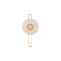 Aplica de perete NovaLuce NOUS metal, sticla, auriu, chihlimbar, LED,  9W, 3000K, 291 Lm - NL-9236397