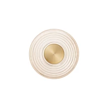 Aplica de perete NovaLuce NOUS metal, sticla, auriu, chihlimbar, LED,  8W, 3000K, 304 Lm - NL-9236398