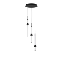 Pendul NovaLuce STALACTITE metal, acril, ceramic, negru,alb, LED Triac, 18W, 3000K, 1346 Lm - NL-9236406