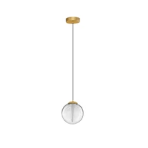 Pendul NovaLuce GALEO metal, sticla, auriu, transparent, LED Triac, 7W, 3000K, 506 Lm - NL-9416940