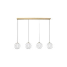 Pendul NovaLuce GALEO metal, sticla, auriu, transparent, LED Triac, 25W, 3000K, 1765 Lm - NL-9416941