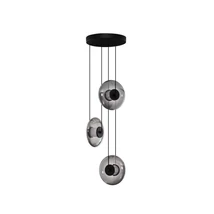 Pendul NovaLuce BALLET metal, sticla, negru, gri, LED Triac,  24W, 3000K, 660 Lm - NL-9416946