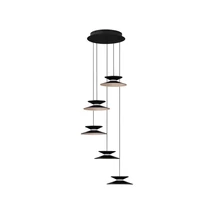 Pendul NovaLuce MORFI metal, acril, negru, auriu, LED Triac, 24W, 3000K, 800 Lm - NL-9416951