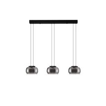 Pendul NovaLuce BIOS metal, sticla, negru, fumuriu, LED Triac, 25W, 3000K, 1515 Lm - NL-9416955