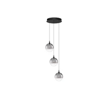 Pendul NovaLuce ORENDA metal, sticla, negru, fumuriu, LED, 15W, 675lm, 3000K - NL-9416959