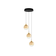 Pendul NovaLuce ORENDA metal, sticla, negru, sampanie, LED, 15W, 750lm, 3000K - NL-9416960
