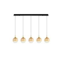 Pendul NovaLuce ORENDA metal, sticla, negru, sampanie, LED, 20W, 1250lm, 3000K - NL-9416964