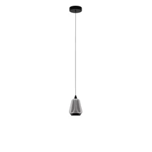Pendul NovaLuce ALISH metal, sticla, negru, fumuriu, LED, 8W, 330lm, 3000K - NL-9416965