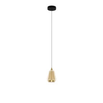 Pendul NovaLuce ALISH metal, sticla, negru, sampanie, LED, 8W, 433lm, 3000K - NL-9416966