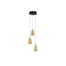 Pendul NovaLuce ALISH metal, sticla, negru, sampanie, LED, 24W, 1299lm, 3000K - NL-9416968