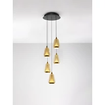 Pendul NovaLuce ALISH metal, sticla, negru, sampanie, LED, 40W, 2165lm, 3000K - NL-9416970