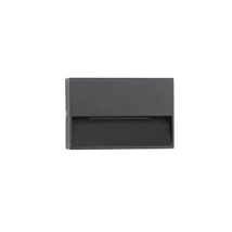 Aplica de perete exterioara NovaLuce Vision metal, plastic, antracit, transparent, LED, 3000K, 1.5W, 34lm, IP54 - NL-9492690