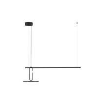 Pendul NovaLuce GEA metal, acril, negru, alb, LED, 3000K, 22W, 2600lm - 9501209