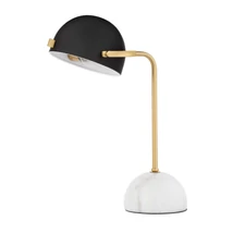 Veioza NovaLuce BISHOP marmura, metal, alb, negru, auriu, E27 - NL-9501225