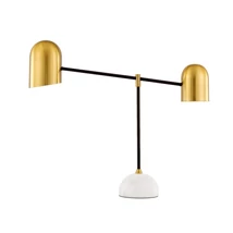 Veioza NovaLuce NELA marmura, metal, alb, negru, auriu, E27 - NL-9501231